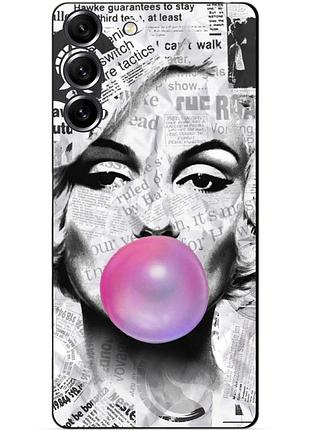 Силиконовый чехол бампер для samsung s23 с рисунком мэрилин монро marilyn monroe