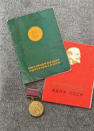 Советская медаль вднг за успехи в народном хозяйстве