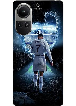 Силиконовый чехол бампер для oppo reno 10 с рисунком ronaldo роналдо