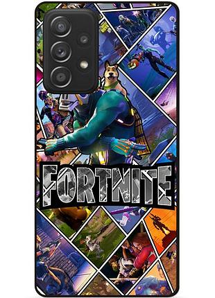 Чехол силиконовый бампер для samsung a73 5g с картинкой фортнайт fortnite
