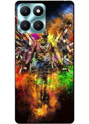Чехол силиконовый бампер для huawei honor x6a с рисунком воин контр-страйк counter-strike