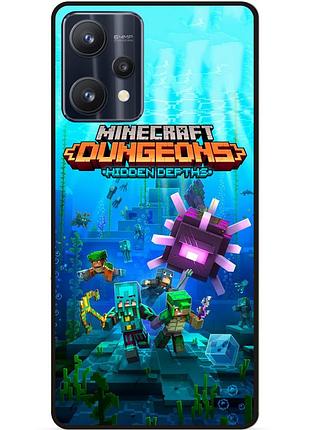 Силиконовый чехол бампер для realme 9 pro с рисунком майнкрафт minecraft