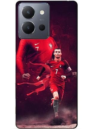 Силиконовый чехол бампер для vivo y36 с рисунком ronaldo португалия роналдо
