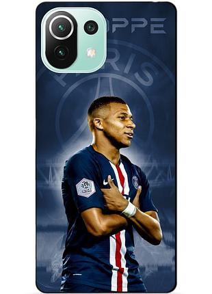 Силіконовий бампер чохол для xiaomi mi 11 lite з малюнком мбаппе псж mbappe