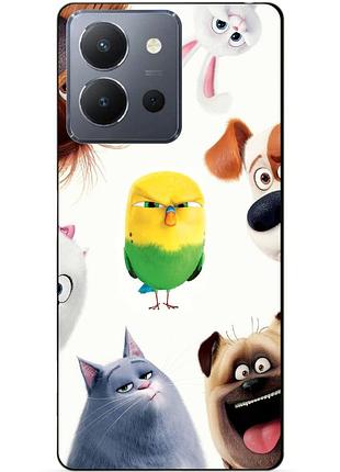 Силіконовий чохол бампер для vivo y36 з малюнком таємне життя домашніх животних