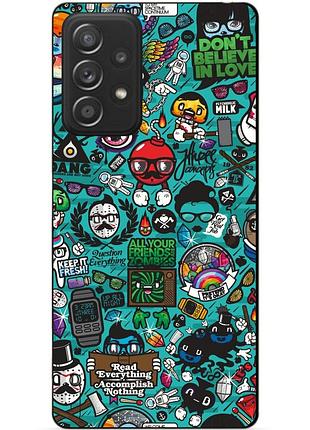 Силіконовий чохол бампер для samsung a23 з малюнком стикери