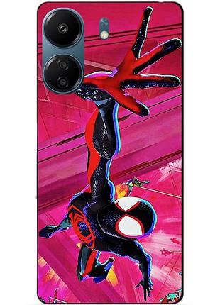 Силіконовий чохол бампер для xiaomi redmi 13c з малюнком spider man людина-павук