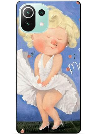 Силиконовый чехол бампер для xiaomi mi 11 lite с рисунком мэрилин монро гапчинская marilyn monroe