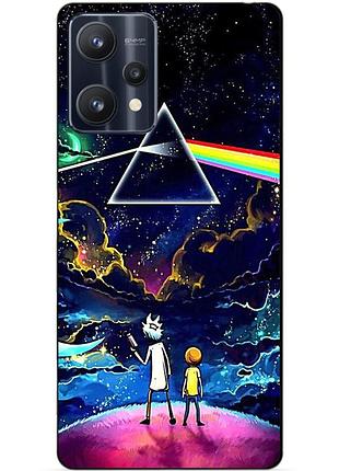 Силиконовый чехол бампер для realme 9 pro с рисунком рик и морти rick and morty