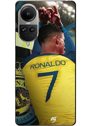 Силиконовый чехол бампер для oppo reno 10 с рисунком ronaldo аль наср роналдо