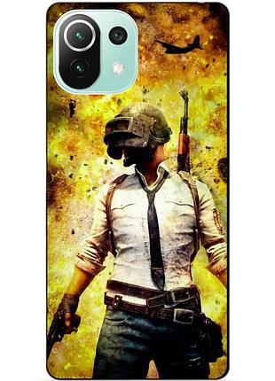 Силіконовий чохол бампер для xiaomi mi 11 lite з малюнком пабг pubg