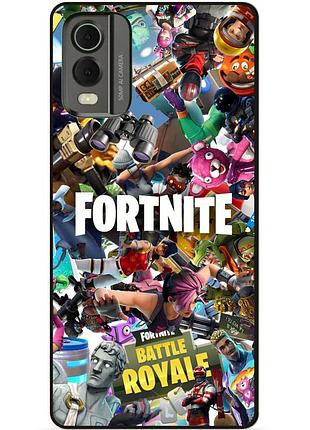 Силіконовий чохол бампер для nokia c32 з картинкою fortnite фортнайт