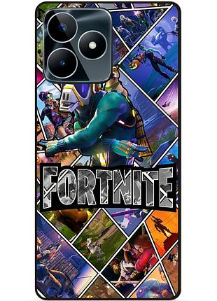 Силиконовый чехол бампер для realme c53 с картинкой фортнайт fortnite