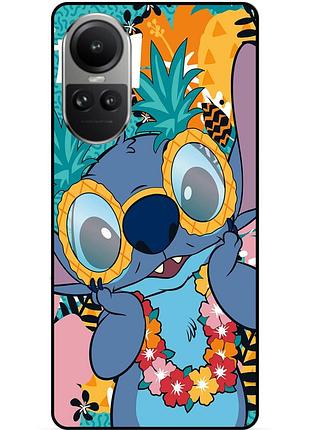 Силіконовий бампер чохол для oppo reno 10 з малюнком стіч stitch