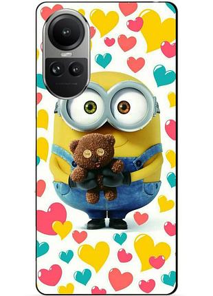 Силиконовый чехол бампер для oppo reno 10 с рисунком миньон боб minion