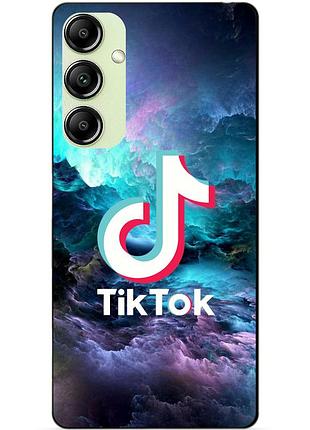 Чехол силиконовый бампер для samsung a04s с рисунком tik tok тик ток