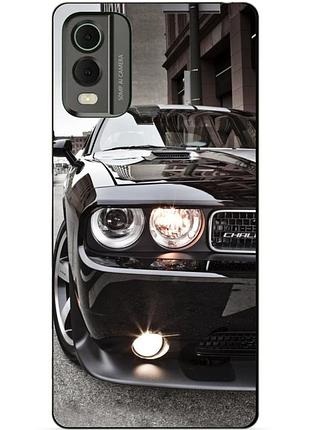Силиконовый чехол бампер для nokia c32 с рисунком dodge додж машина авто