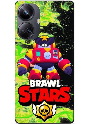 Силиконовый чехол бампер для realme 10 pro plus с героем бравл вольт