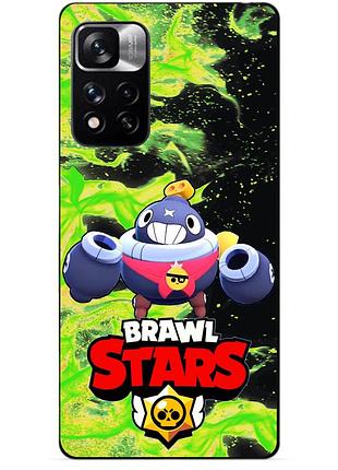 Силиконовый чехол бампер для xiaomi redmi note 11 pro plus 5g с героем бравл тик