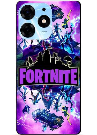 Силіконовий чохол бампер для tecno spark 10 pro з малюнком fortnite marvel фортнайт марвел