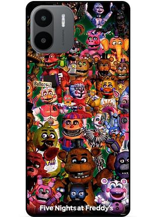 Силиконовый бампер чехол для xiaomi redmi a2 / a1 с рисунком аниматроники freddy фредди