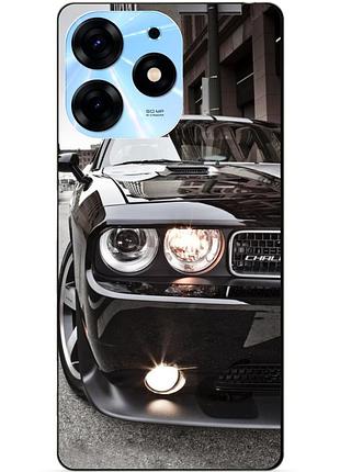 Силиконовый чехол бампер для tecno spark 10 pro с рисунком dodge додж машина авто