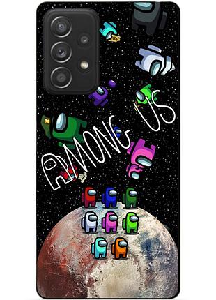 Силіконовий чохол бампер для samsung a72 з малюнком амонг ас among us