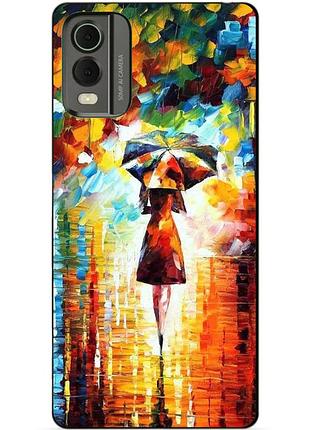 Силіконовий чохол бампер для nokia c32 з малюнком прогулянка