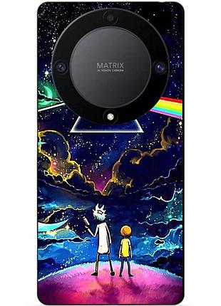 Силіконовий чохол бампер для huawei honor magic 5 lite 5g з малюнком рік і морті rick and morty
