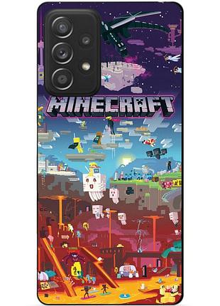 Силиконовый чехол бампер для samsung a53 5g игра minecraft майнкрафт