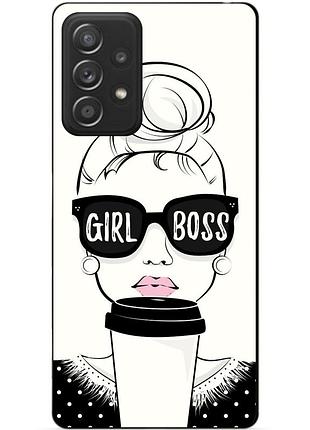 Силіконовий чохол бампер для samsung a72 з малюнком girl boss