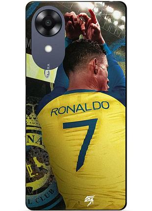 Силіконовий чохол бампер для oppo a17k з малюнком ronaldo аль наср роналдо