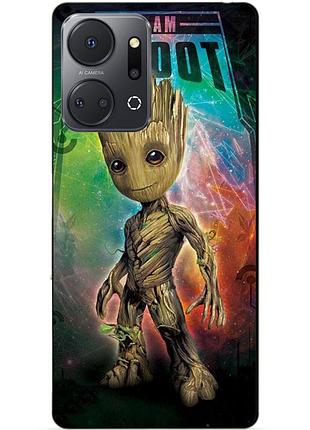 Силіконовий чохол бампер для huawei honor x7a з малюнком groot грут стражі галактики