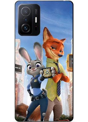 Чехол силиконовый бампер для xiaomi 11t / 11t pro с рисунком джуди зверополис zootopia