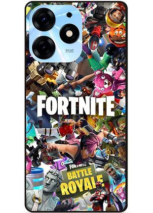 Силиконовый чехол бампер для tecno spark 10 pro с картинкой fortnite фортнайт
