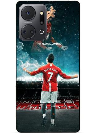 Чехол силиконовый бампер для huawei honor x7a с рисунком роналдо мю ronaldo