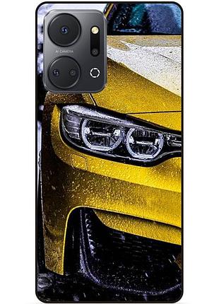 Чехол силиконовый бампер для huawei honor x7a с рисунком bmw бмв машина авто