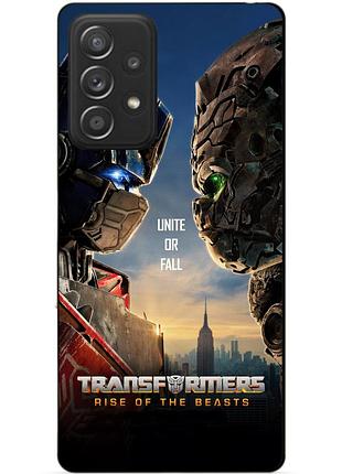 Чехол силиконовый бампер для samsung a73 5g с рисунком звероботы трансформеры transformers