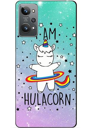 Силиконовый чехол бампер для realme gt2 с рисунком единорог пони