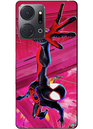 Чехол силиконовый бампер для huawei honor x7a с рисунком spider man человек паук майлз моралес