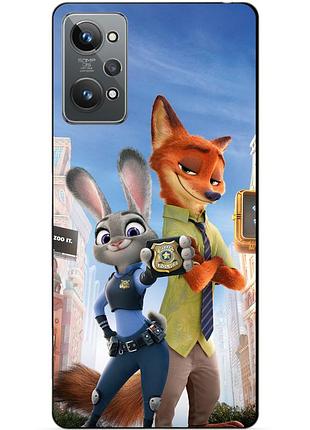 Силиконовый чехол бампер для realme gt2 с рисунком джуди зверополис zootopia