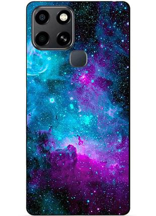 Чехол силиконовый бампер для infinix smart 6 с рисунком галактика космос