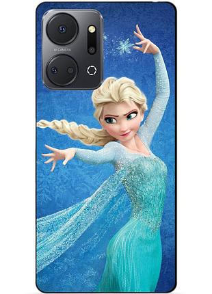 Чехол силиконовый бампер для huawei honor x7a с рисунком эльза холодное сердце