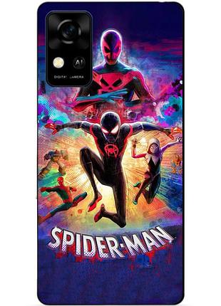 Чехол силиконовый бампер для zte blade a31 spider man человек паук майлз моралес