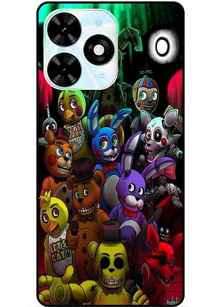 Чехол силиконовый бампер для tecno spark 20 pro с рисунком freddy фредди аниматроники
