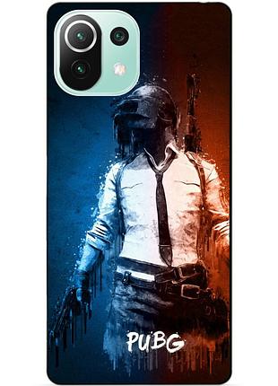 Силіконовий чохол бампер для xiaomi mi 11 lite з малюнком pubg пабг