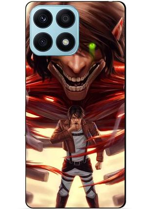 Силіконовий чохол бампер для huawei honor x8a з малюнком attack on titan атака титанів