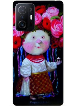 Чехол силиконовый бампер для xiaomi 11t / 11t pro с рисунком украиночка гапчинская