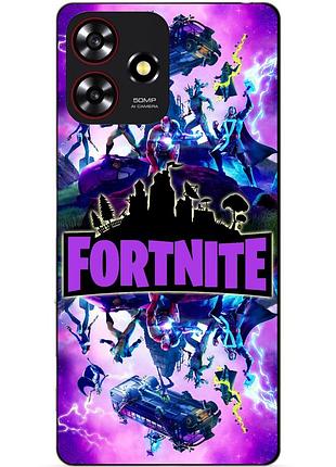 Силіконовий чохол бампер для zte blade a73 з малюнком fortnite marvel фортнайт марвел