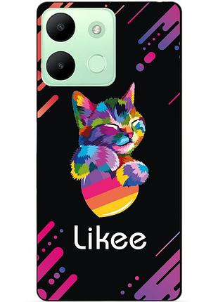 Силіконовий чохол бампер для infinix smart 7 hd з малюнком likee лайки